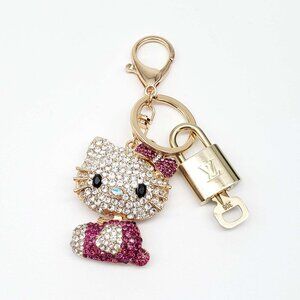 100% Auth Louis Vuitton Lock & Key with unbranded Bagcharm, Keycharm 010626